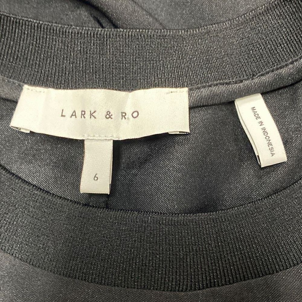 LARK & RO Black Crewneck Short Sleeve Dress Size 6 NWT - Picture 6 of 7